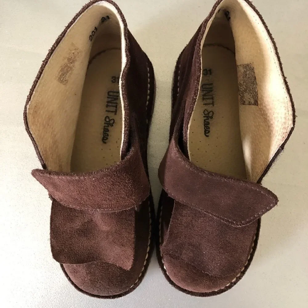 Unit Shoes Brown Suede Booties‎